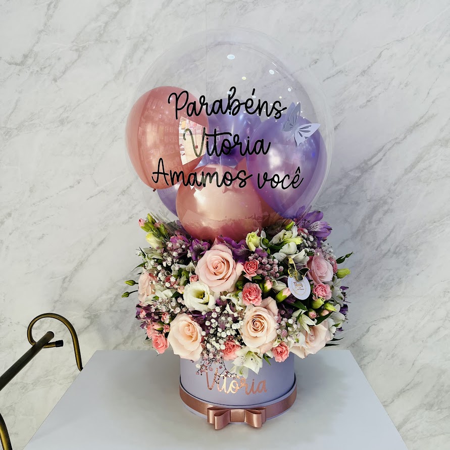 Rosas com Bubble Personalizado